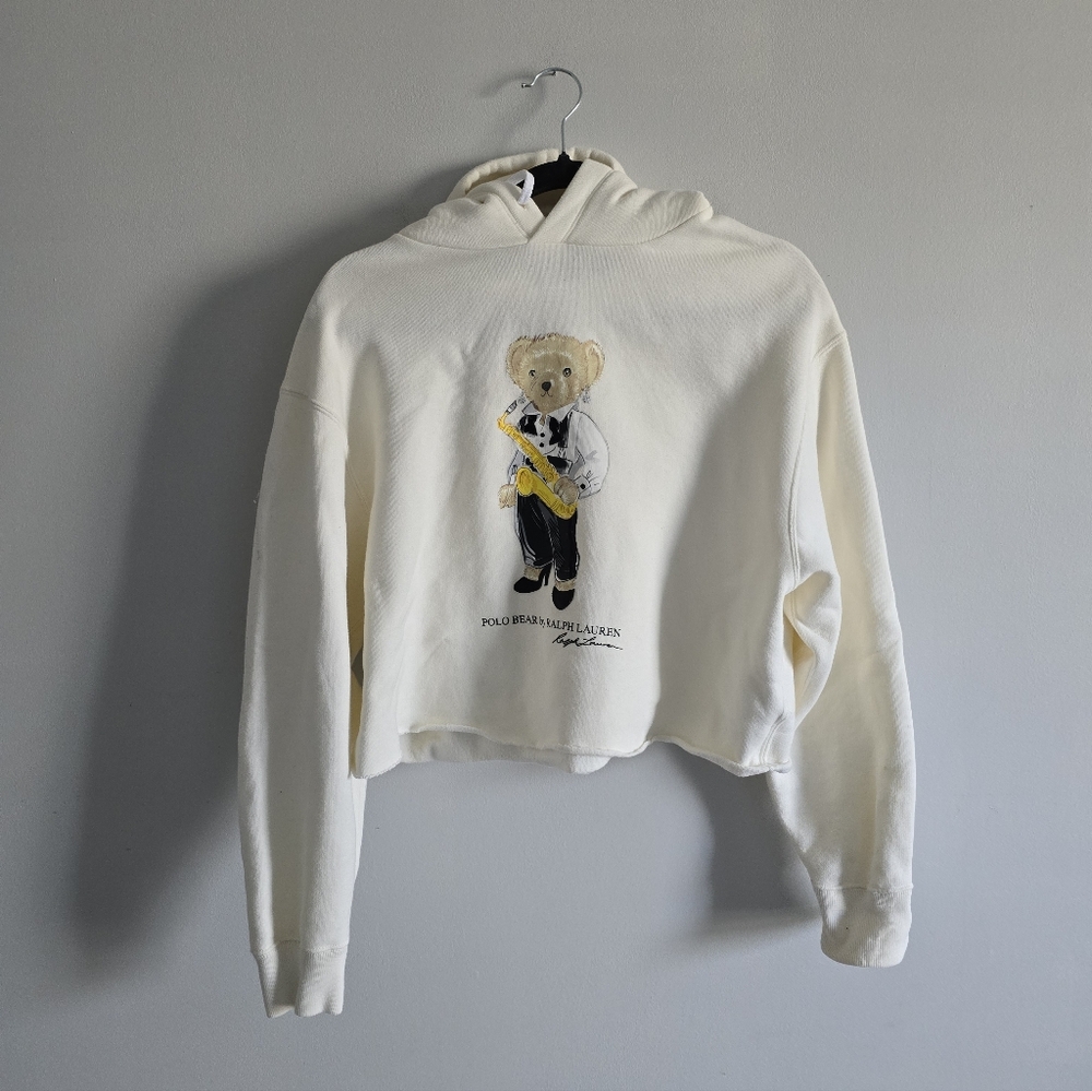 Polo Ralph Lauren bear cropped sweatshirt Medium - Picture 4 of 11